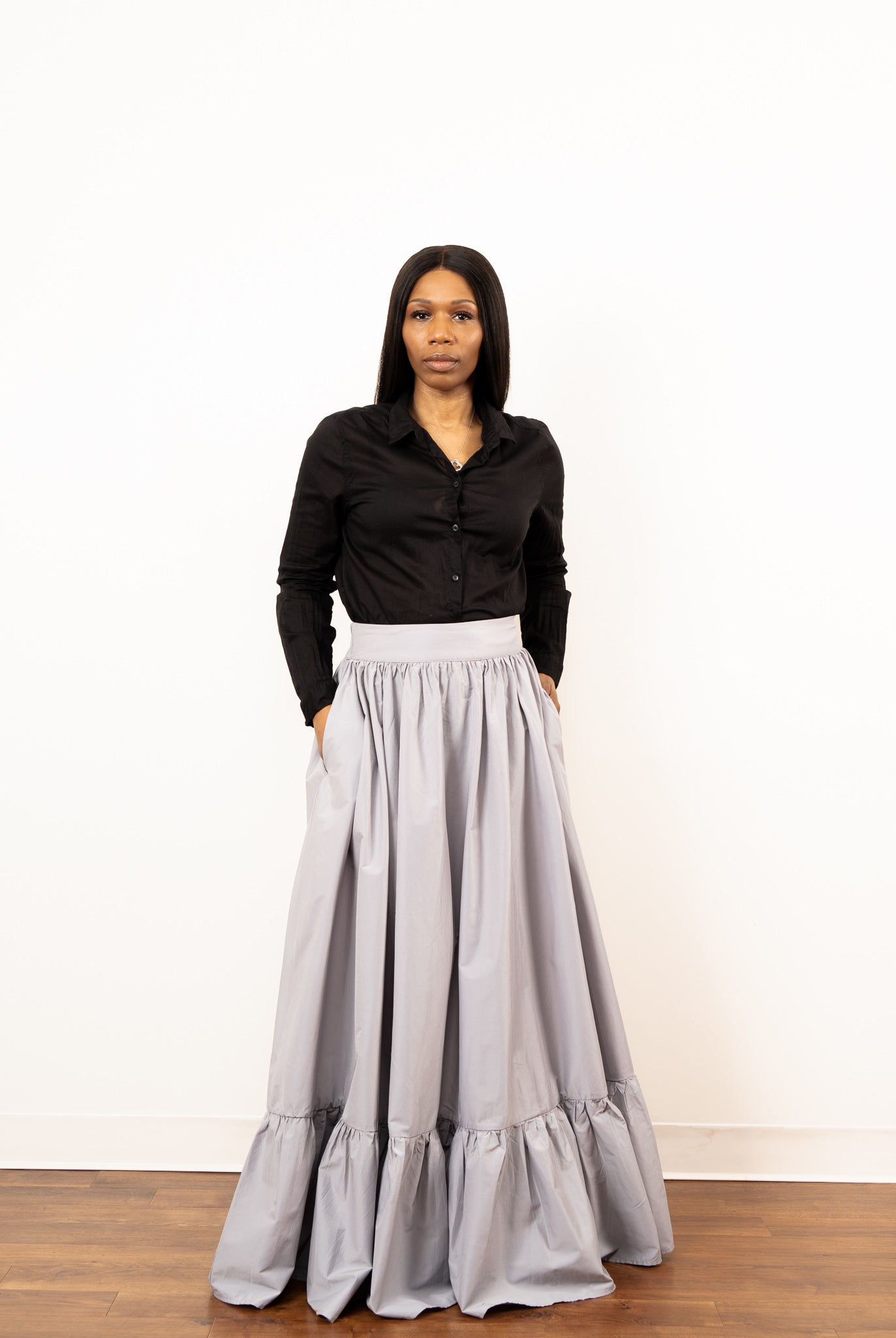 Flared Maxi Skirt