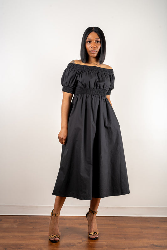 monet off-the-shoulder mixed media maxi dress Monet Off-the-Shoulder Mixed Media Maxi Dress